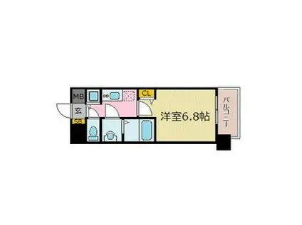 プレサンス名古屋STATIONフレア(1K/11階)の間取り写真