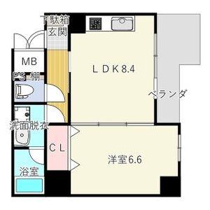 ES-GRANDE UMEDAKITA(1LDK/2階)の間取り写真
