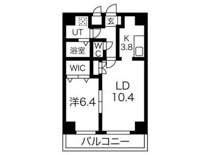 グランヴェーラ下河原(1LDK/3階)の間取り写真