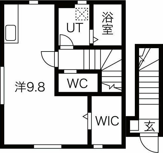 ル・メイユール東宮野目A棟(ワンルーム/2階)の間取り写真