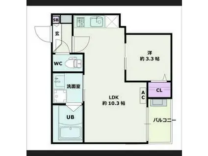 JACK KOMOTOHOMMACHI I(1LDK/2階)の間取り写真