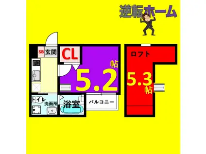 MAISON DE AVENIR(1K/2階)の間取り写真