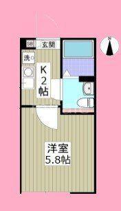 アザーレターコイズ(1K/1階)の間取り写真