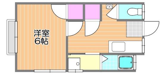 中嶋アパート(1K/2階)の間取り写真