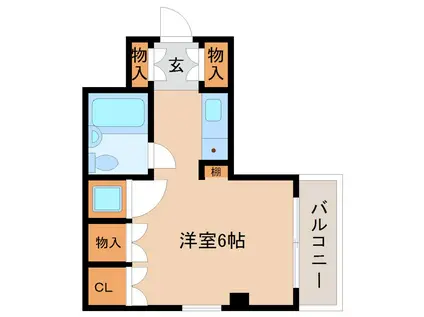 ハッピーコート塚口駅前(ワンルーム/6階)の間取り写真