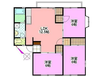 クレール絹の台(3LDK/2階)の間取り写真