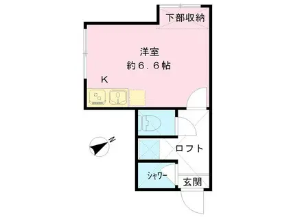 古川コーポラス(1K/1階)の間取り写真