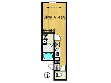 オーパスワン五反野II(ワンルーム/2階)の間取り写真