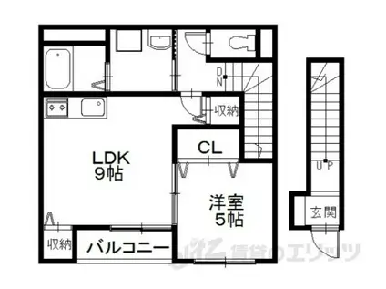 グランリッチ(1LDK/2階)の間取り写真