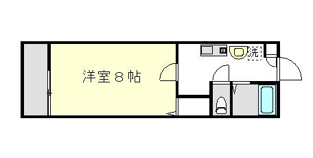 レトア下庄(1K/1階)の間取り写真