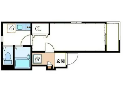 フォーチュンハイツ(1K/2階)の間取り写真