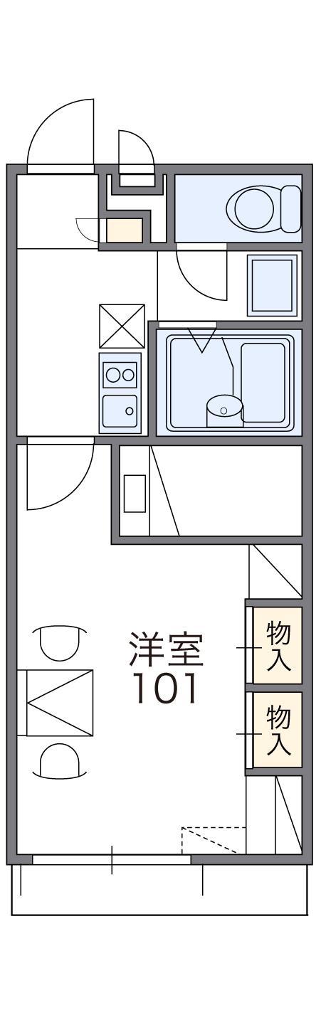 レオパレスパレ・イディア(1K/2階)の間取り写真
