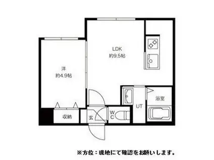 ENCHAN-THE豊平公園(1LDK/1階)の間取り写真