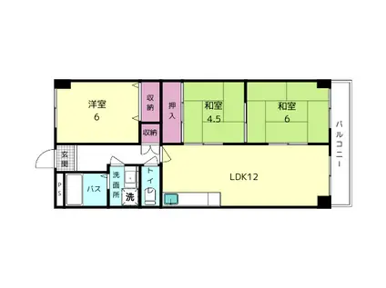 森村第3ビル(3LDK/3階)の間取り写真