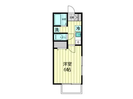ソレイユ久我山(1K/1階)の間取り写真