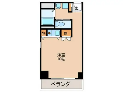 グリーン・ドゥ・DAIWA(ワンルーム/6階)の間取り写真