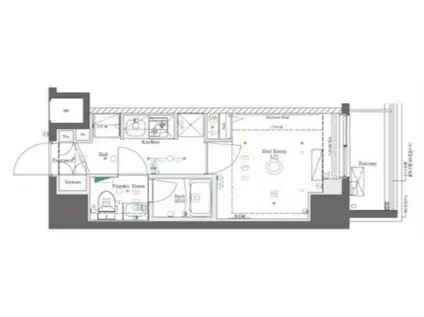 AZEST北千住(1K/3階)の間取り写真