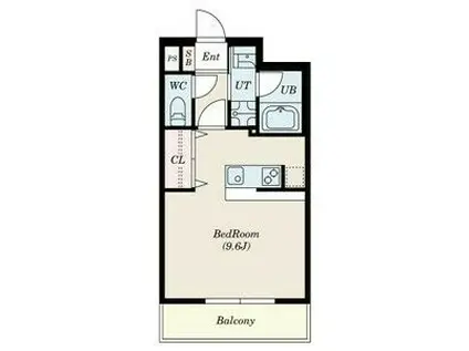 オハアスール(ワンルーム/3階)の間取り写真