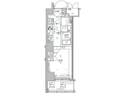 南池袋レジデンス(1K/5階)の間取り写真