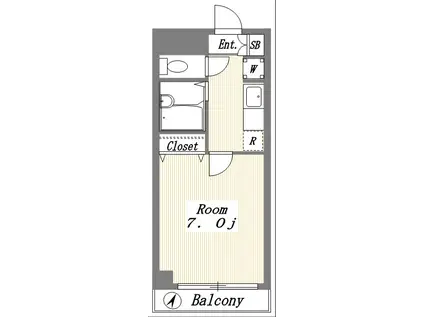 アイムシャンテ(1K/3階)の間取り写真