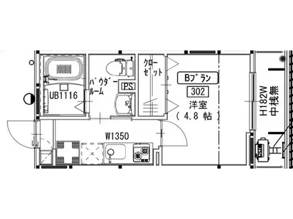 エルスタンザ大塚(1K/1階)の間取り写真