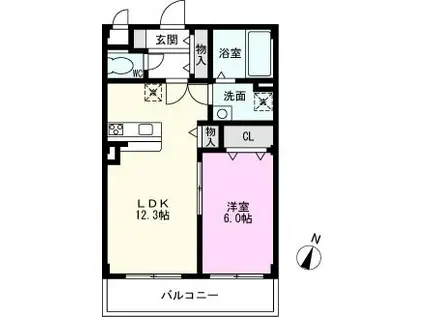 キャメロットII(1LDK/3階)の間取り写真