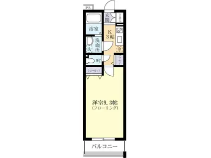 エミグランド(1K/1階)の間取り写真