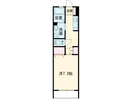 フィルドストン武蔵野(1K/2階)の間取り写真