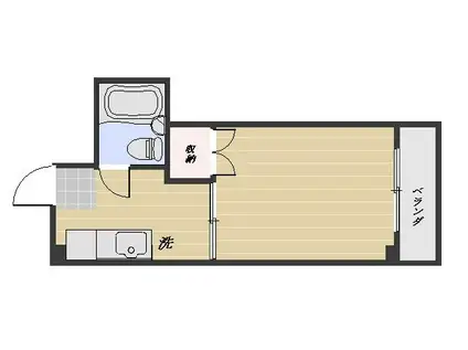 幸マンション(1K/3階)の間取り写真