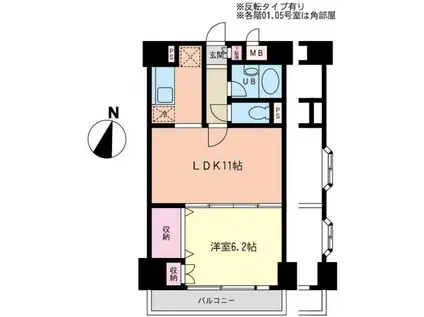 モルペウス横浜(1LDK/7階)の間取り写真