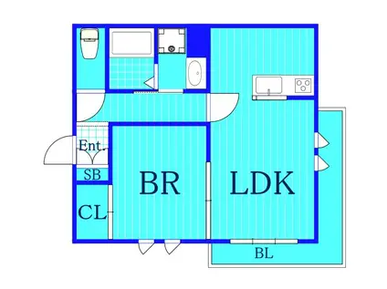 ルーチェへーベルメゾン元住吉(1LDK/4階)の間取り写真