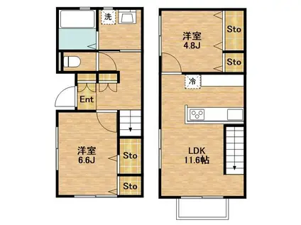 グラン マーサ(2LDK/1階)の間取り写真