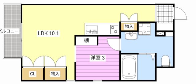 アルコ14(ワンルーム/5階)の間取り写真