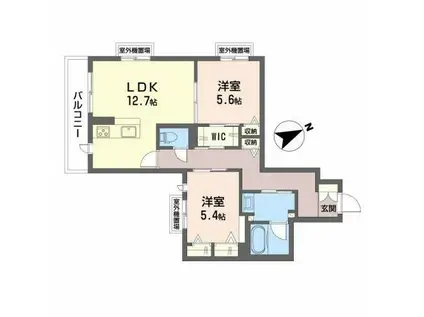 SHA MAISON MONS(2LDK/2階)の間取り写真
