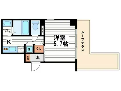 ALVAS(1K/9階)の間取り写真