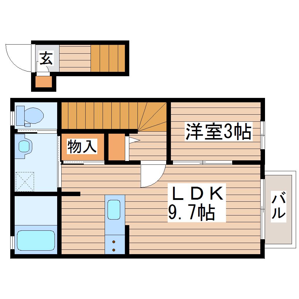デザインメゾン石名坂(1LDK/2階)の間取り写真