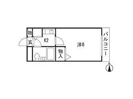 クレッセント中野富士見町(1K/4階)の間取り写真