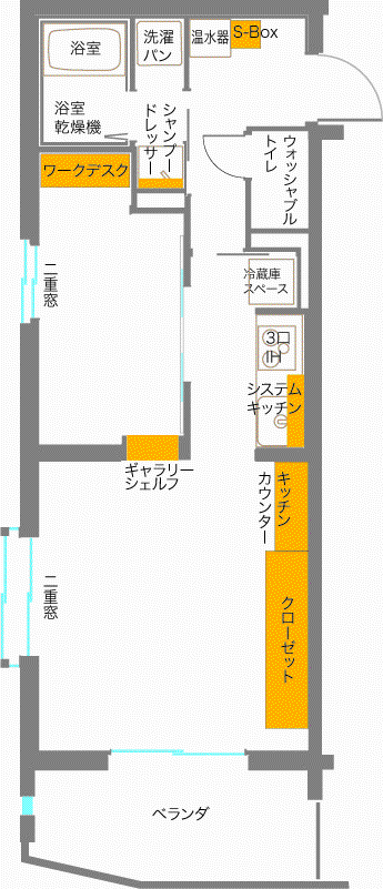 SIDE-S(1LDK/4階)の間取り写真