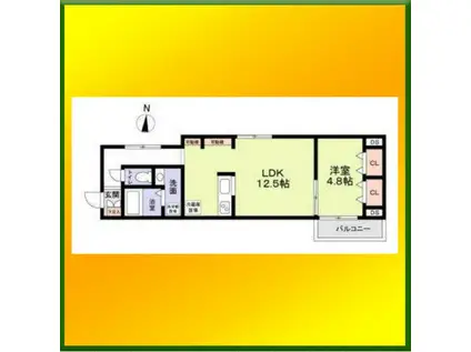 西東京市保谷町1丁目計画(1LDK/3階)の間取り写真