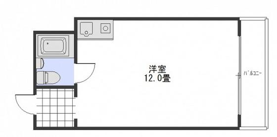 バルミー平和(ワンルーム/9階)の間取り写真
