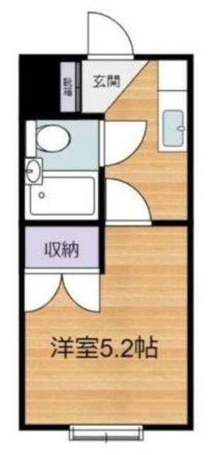 ヘリオス378谷保(1K/2階)の間取り写真