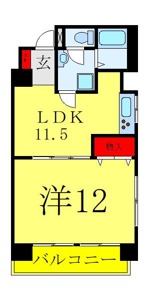 レオ板橋(1LDK/4階)の間取り写真