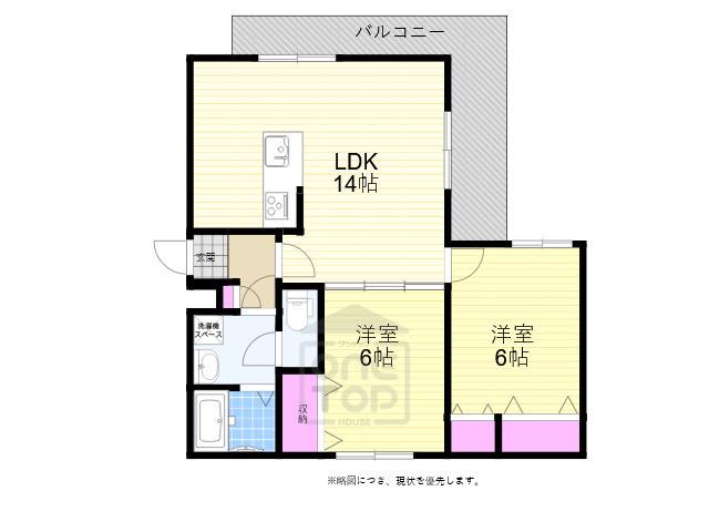 LA・CASA桜(2LDK/2階)の間取り写真
