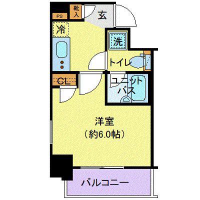 ヴェローナ錦糸町(1K/5階)の間取り写真