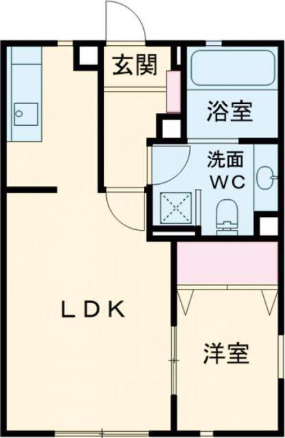 ヴォートル・メゾンA棟(1SK/2階)の間取り写真