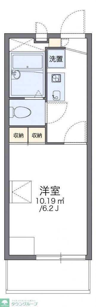 レオパレスプラテリーアI(1K/2階)の間取り写真