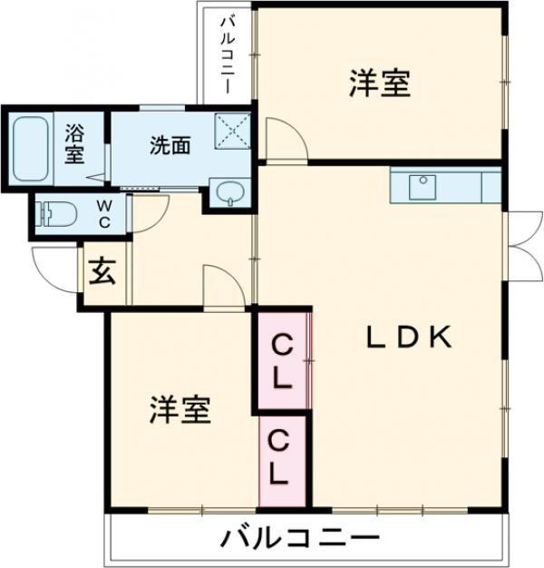 コーポラスしらき(3DK/3階)の間取り写真