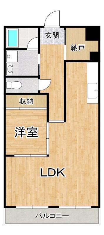 フラワー3番館(2LDK/2階)の間取り写真