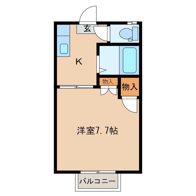 フレンド愛(1K/1階)の間取り写真