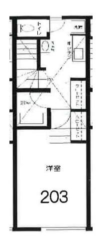 ROW HOUSE 西永福(1K/2階)の間取り写真